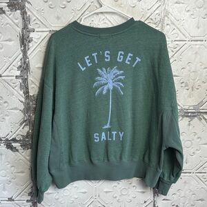 Billabong x salty blonde collab let’s get salty Palm tree sweatshirt